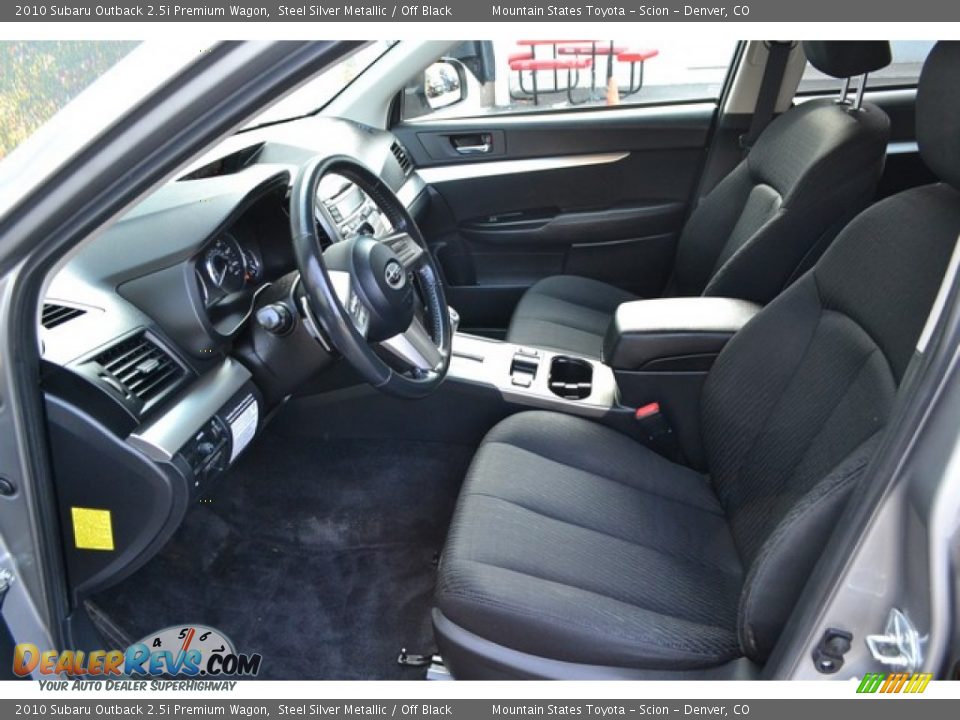 2010 Subaru Outback 2.5i Premium Wagon Steel Silver Metallic / Off Black Photo #10