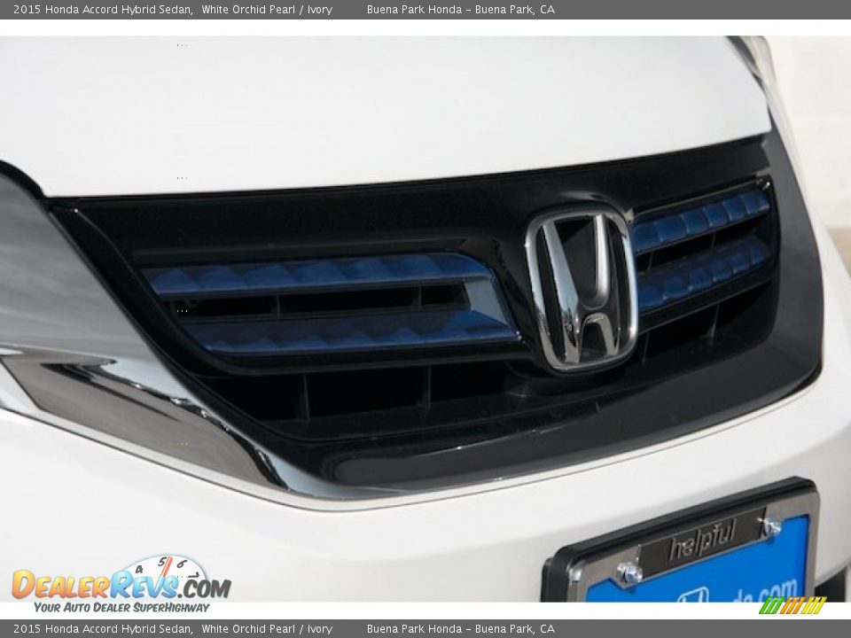 2015 Honda Accord Hybrid Sedan White Orchid Pearl / Ivory Photo #7