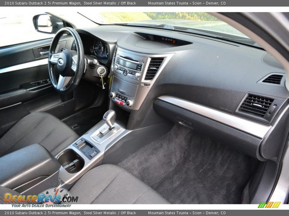 2010 Subaru Outback 2.5i Premium Wagon Steel Silver Metallic / Off Black Photo #14