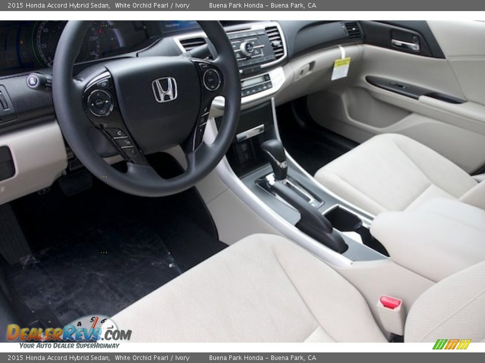 Ivory Interior - 2015 Honda Accord Hybrid Sedan Photo #14