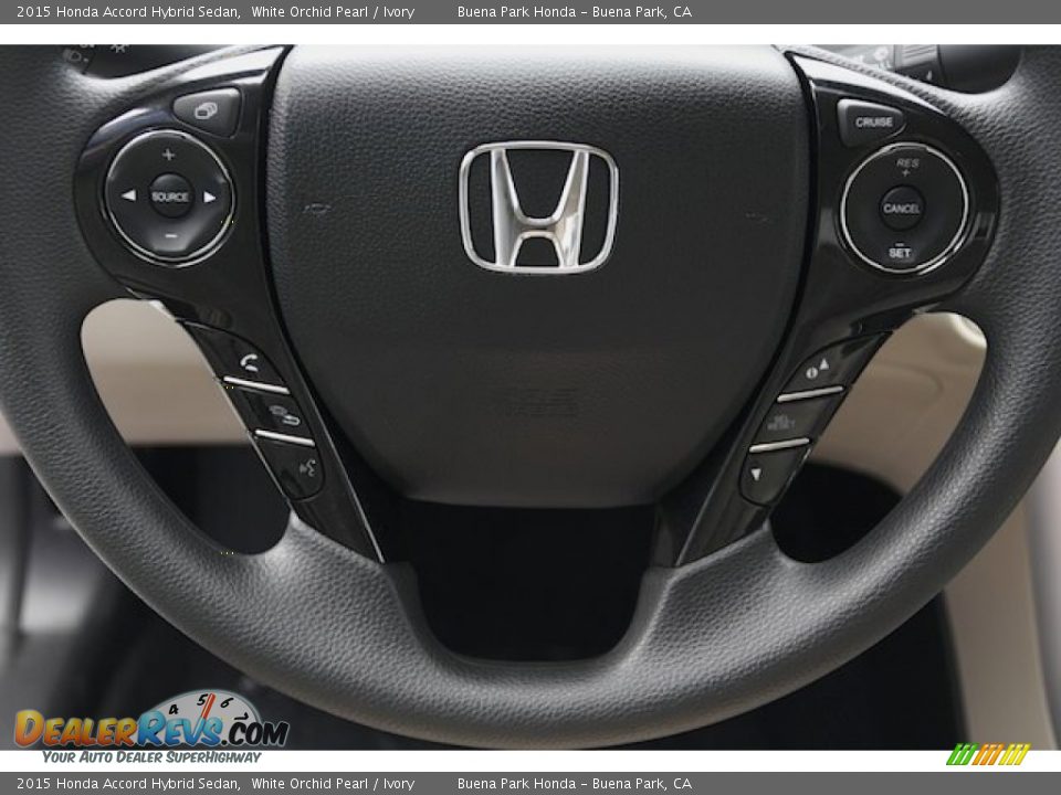 2015 Honda Accord Hybrid Sedan White Orchid Pearl / Ivory Photo #15