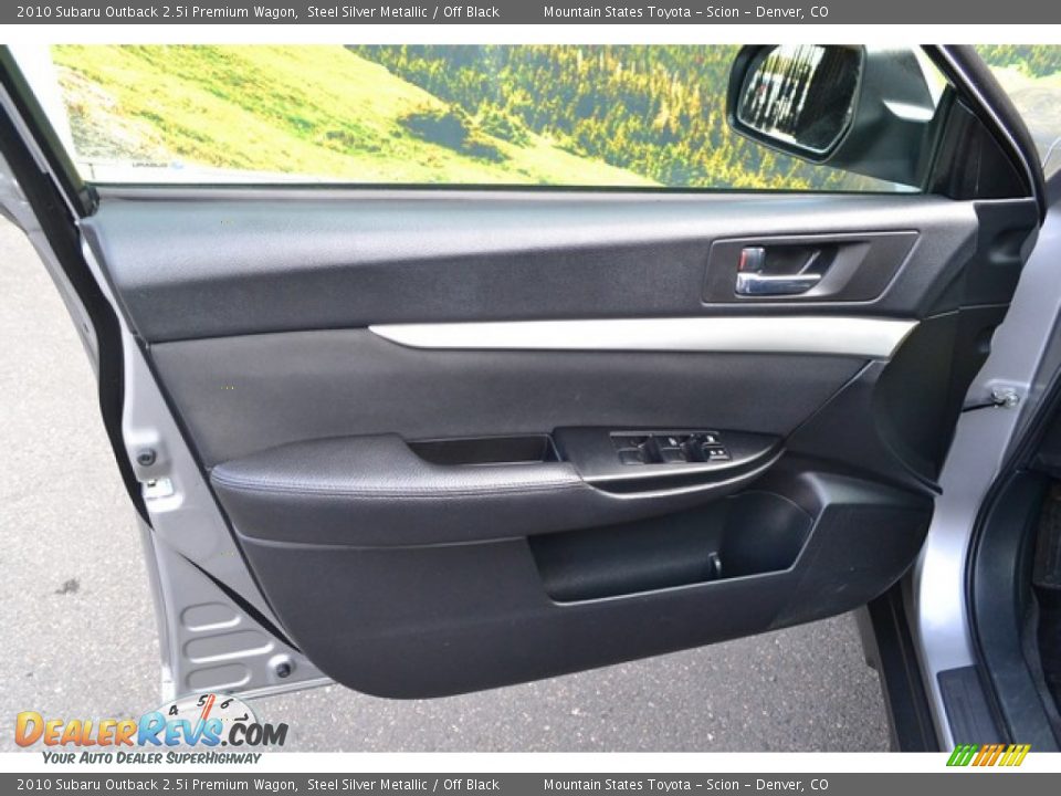 2010 Subaru Outback 2.5i Premium Wagon Steel Silver Metallic / Off Black Photo #21