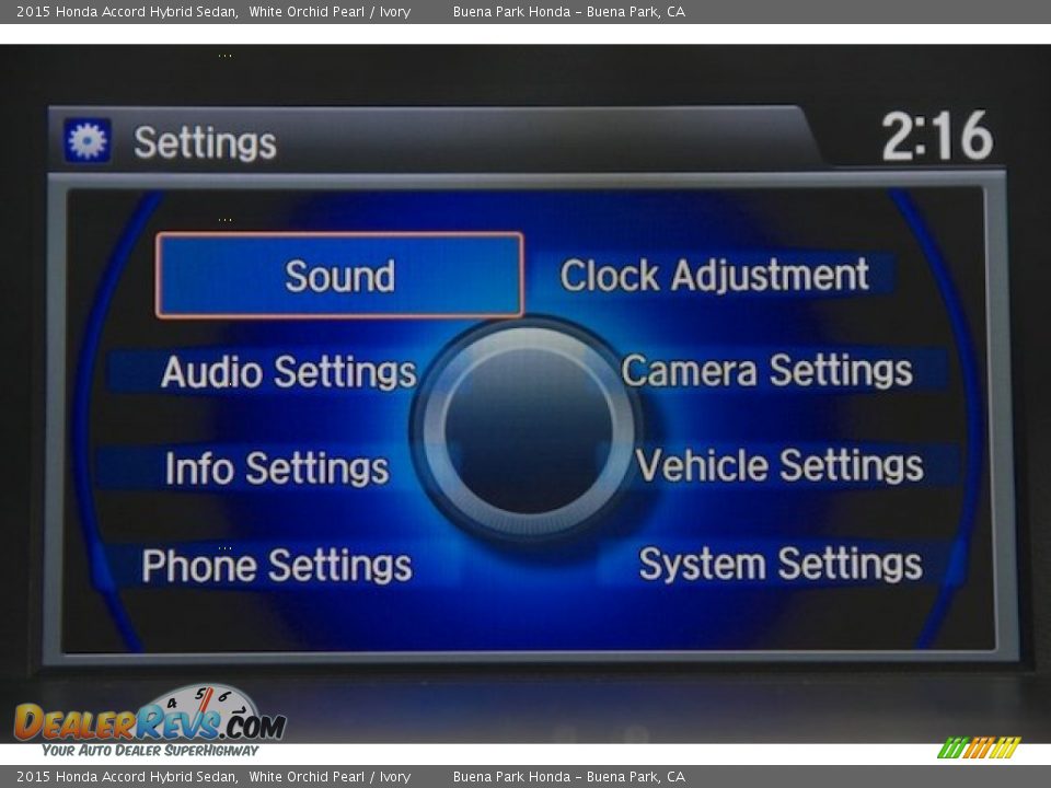 2015 Honda Accord Hybrid Sedan White Orchid Pearl / Ivory Photo #20