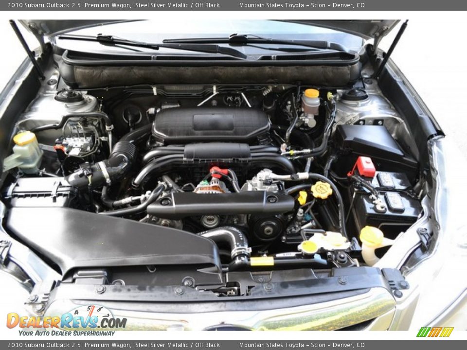 2010 Subaru Outback 2.5i Premium Wagon Steel Silver Metallic / Off Black Photo #24