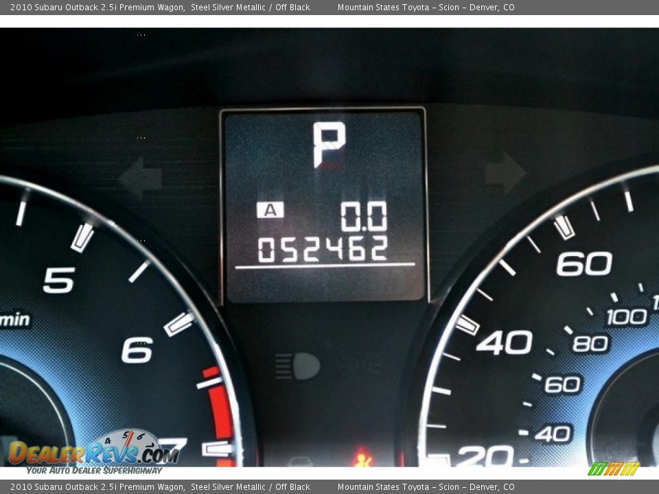 2010 Subaru Outback 2.5i Premium Wagon Steel Silver Metallic / Off Black Photo #26