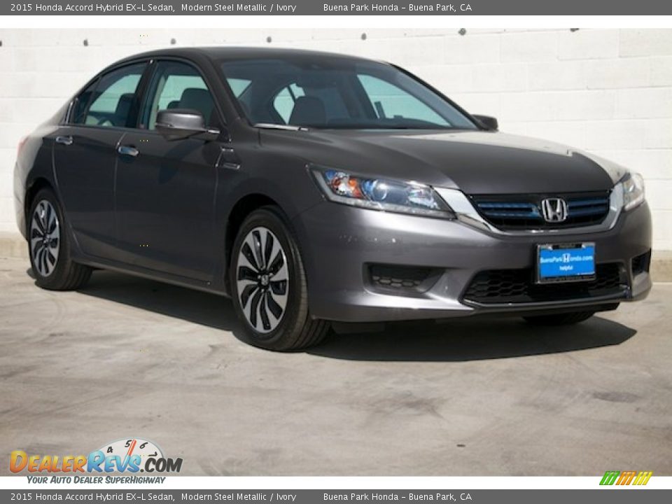 2015 Honda Accord Hybrid EX-L Sedan Modern Steel Metallic / Ivory Photo #1
