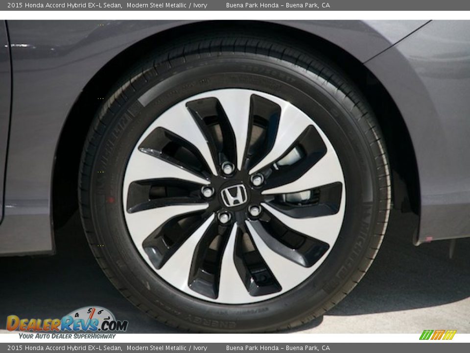 2015 Honda Accord Hybrid EX-L Sedan Modern Steel Metallic / Ivory Photo #7