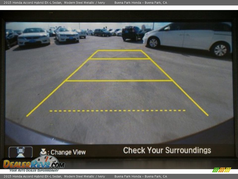 2015 Honda Accord Hybrid EX-L Sedan Modern Steel Metallic / Ivory Photo #9