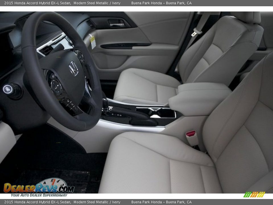 2015 Honda Accord Hybrid EX-L Sedan Modern Steel Metallic / Ivory Photo #11
