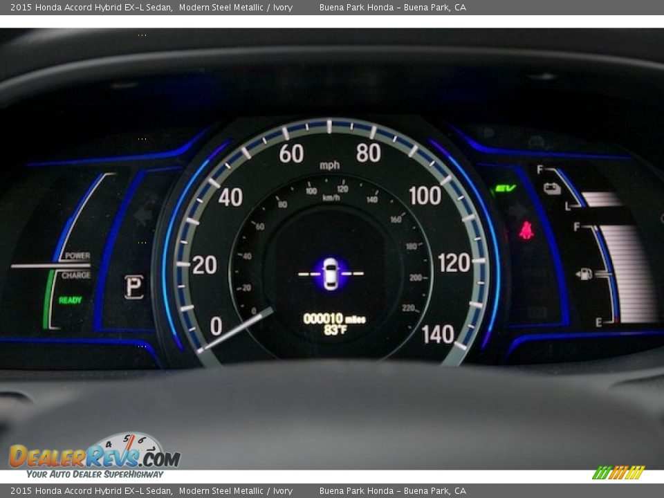 2015 Honda Accord Hybrid EX-L Sedan Modern Steel Metallic / Ivory Photo #21