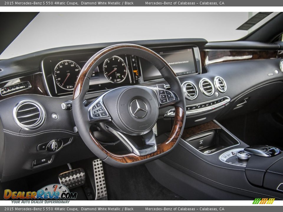 2015 Mercedes-Benz S 550 4Matic Coupe Diamond White Metallic / Black Photo #5