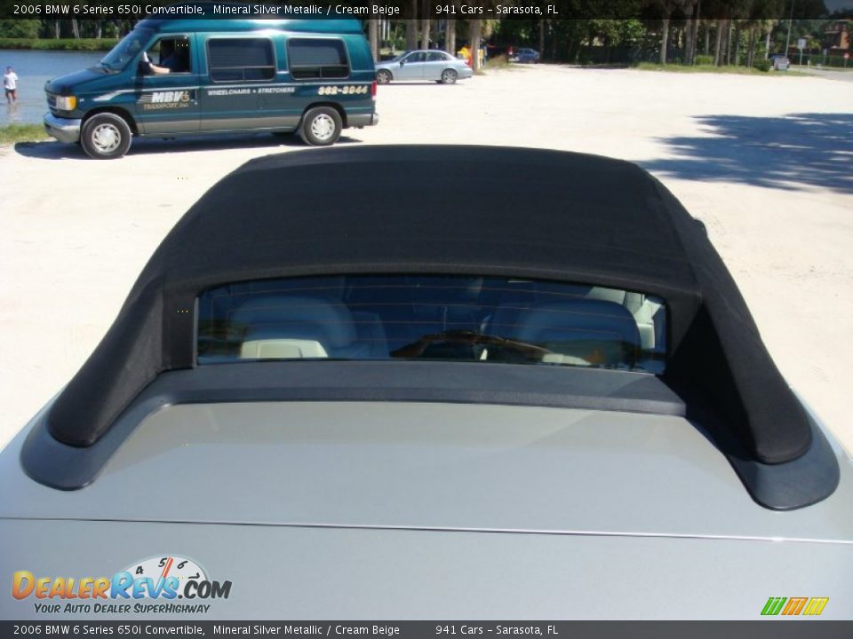 2006 BMW 6 Series 650i Convertible Mineral Silver Metallic / Cream Beige Photo #21