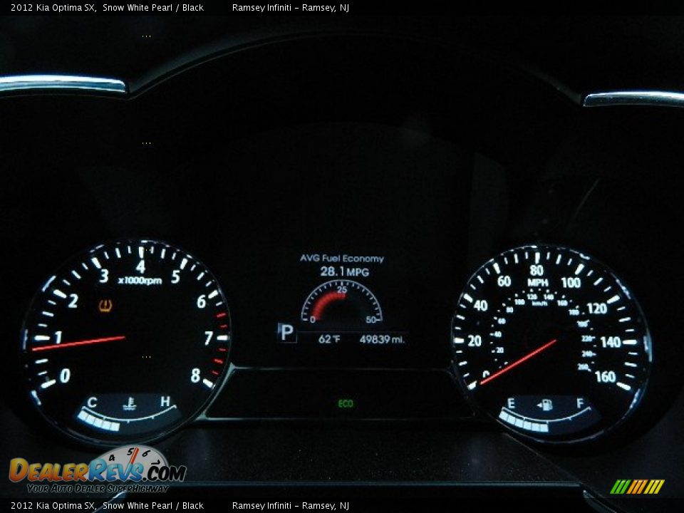 2012 Kia Optima SX Snow White Pearl / Black Photo #4