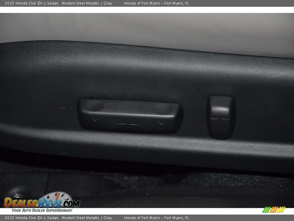 2015 Honda Civic EX-L Sedan Modern Steel Metallic / Gray Photo #11