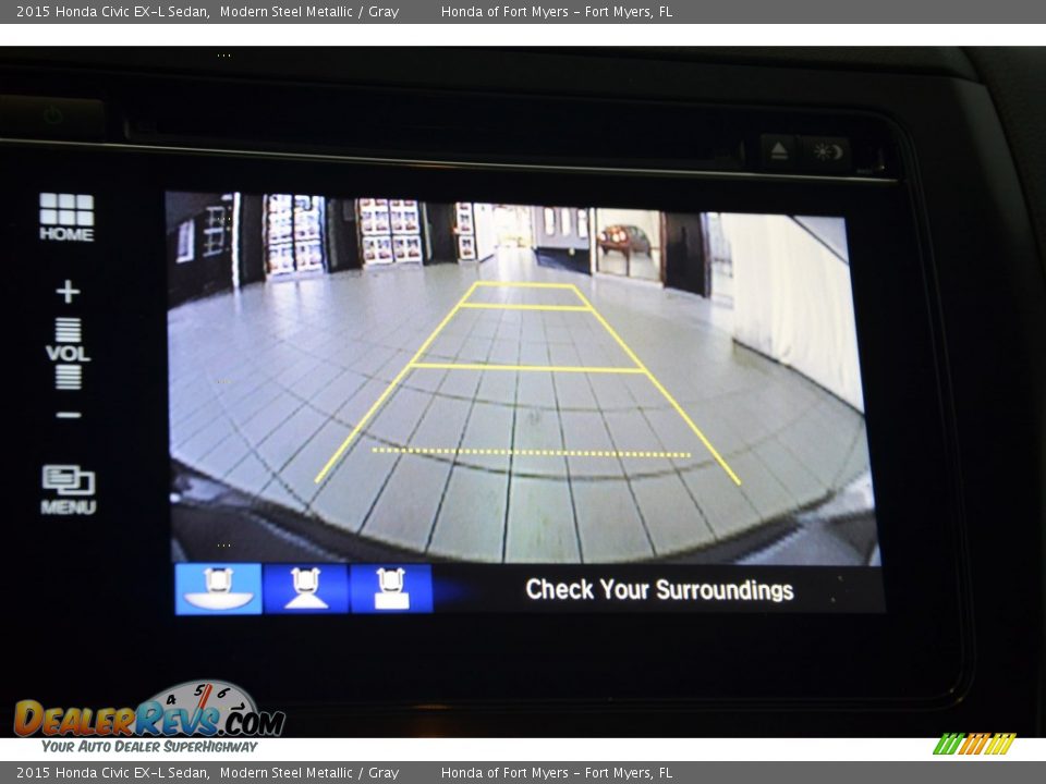 2015 Honda Civic EX-L Sedan Modern Steel Metallic / Gray Photo #14