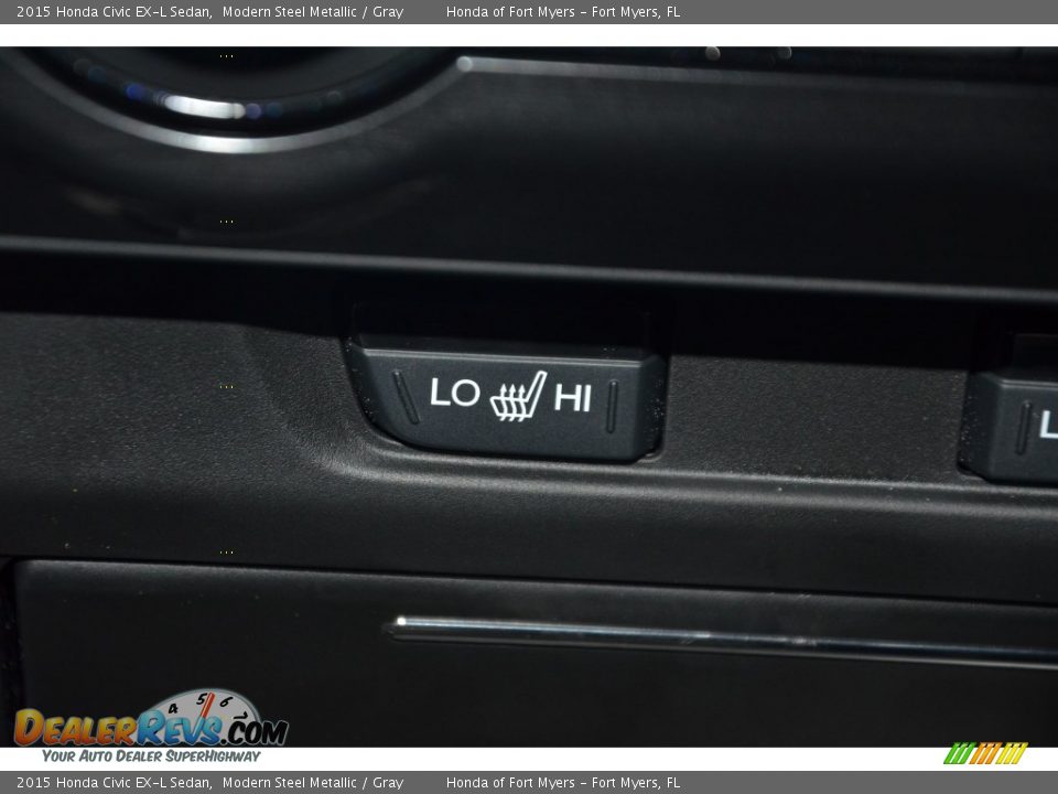 2015 Honda Civic EX-L Sedan Modern Steel Metallic / Gray Photo #15