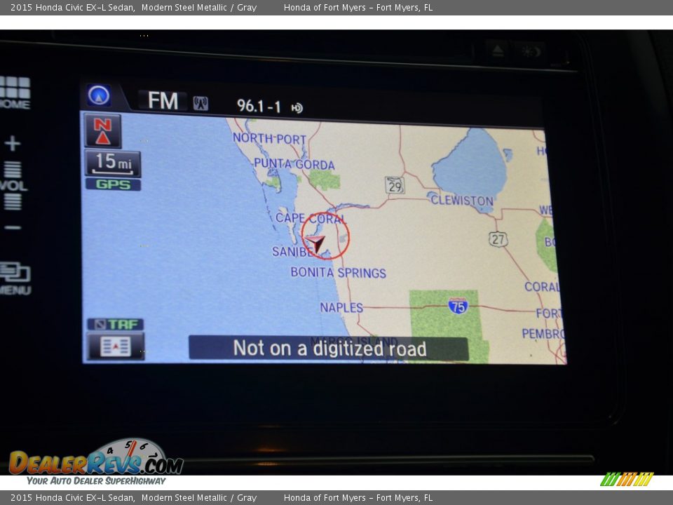 2015 Honda Civic EX-L Sedan Modern Steel Metallic / Gray Photo #17