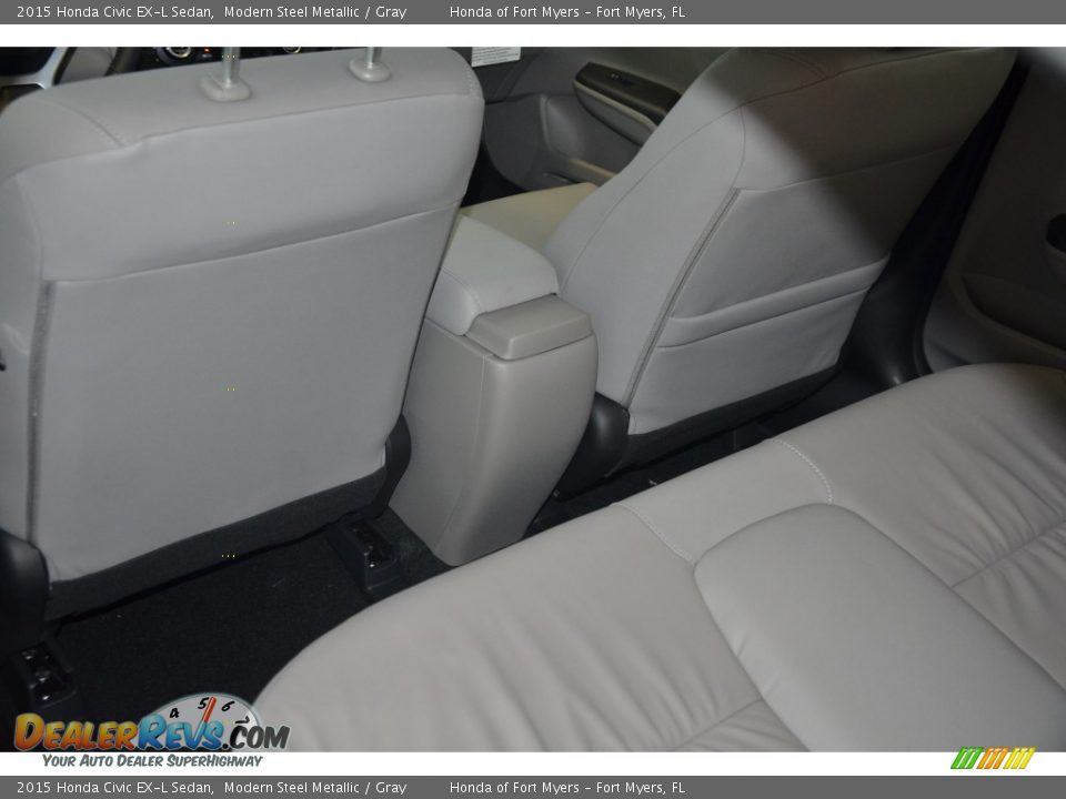 2015 Honda Civic EX-L Sedan Modern Steel Metallic / Gray Photo #22
