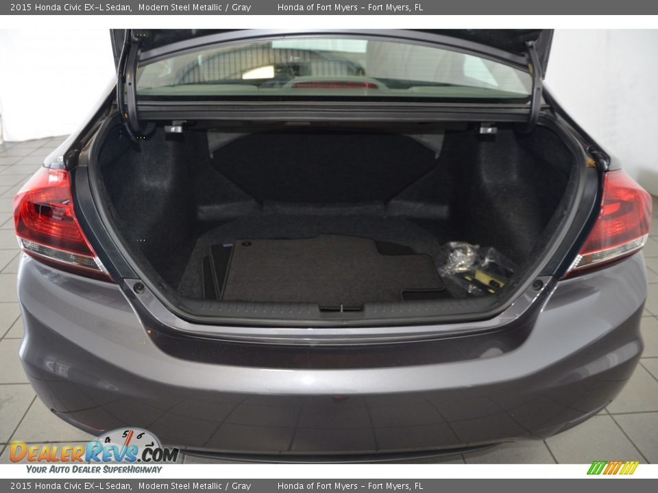 2015 Honda Civic EX-L Sedan Modern Steel Metallic / Gray Photo #24