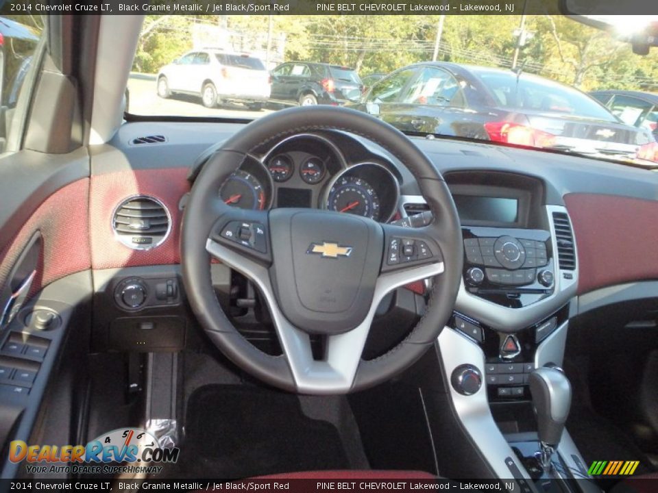 2014 Chevrolet Cruze LT Black Granite Metallic / Jet Black/Sport Red Photo #6