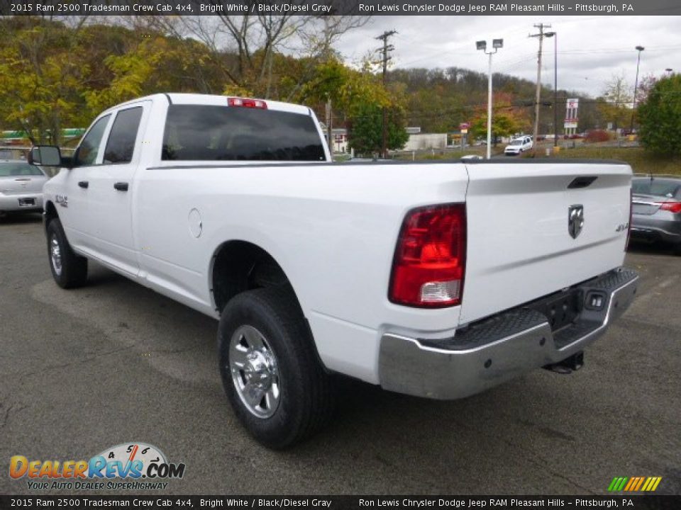 2015 Ram 2500 Tradesman Crew Cab 4x4 Bright White / Black/Diesel Gray Photo #2