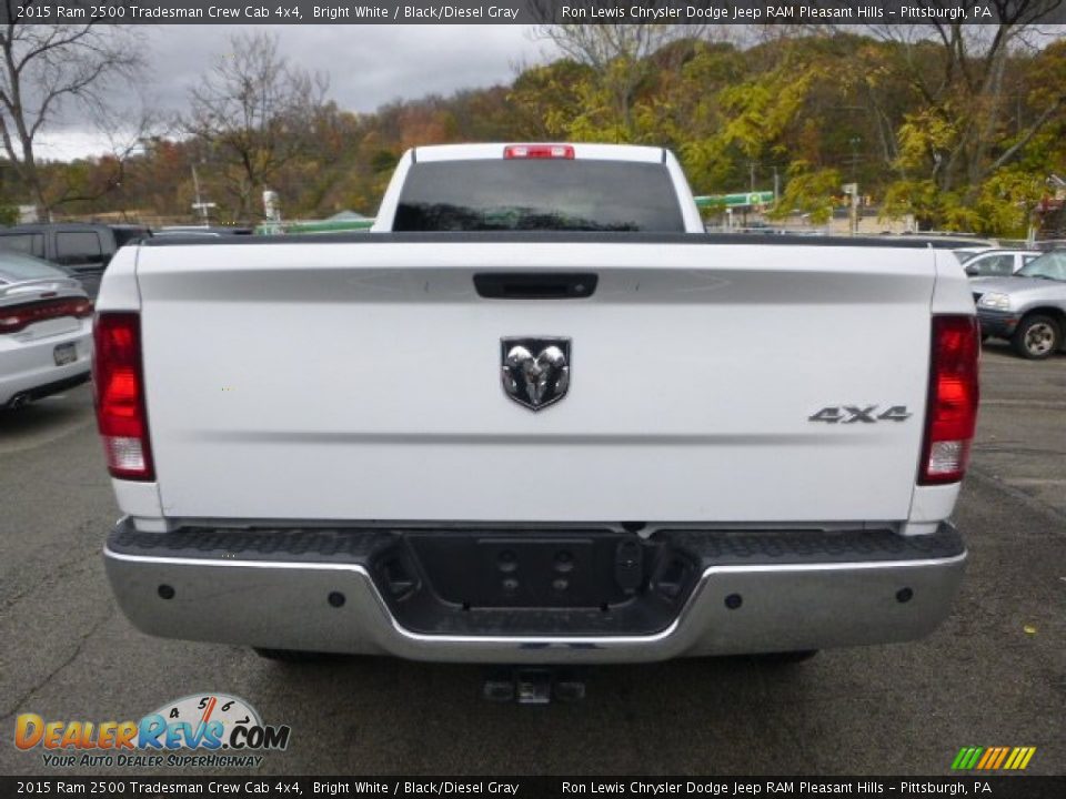 2015 Ram 2500 Tradesman Crew Cab 4x4 Bright White / Black/Diesel Gray Photo #3