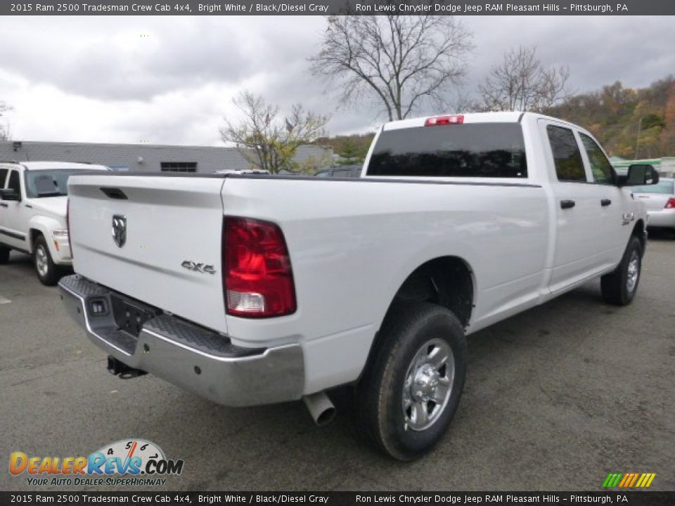 2015 Ram 2500 Tradesman Crew Cab 4x4 Bright White / Black/Diesel Gray Photo #4