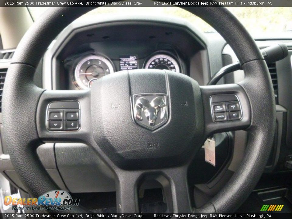2015 Ram 2500 Tradesman Crew Cab 4x4 Bright White / Black/Diesel Gray Photo #18