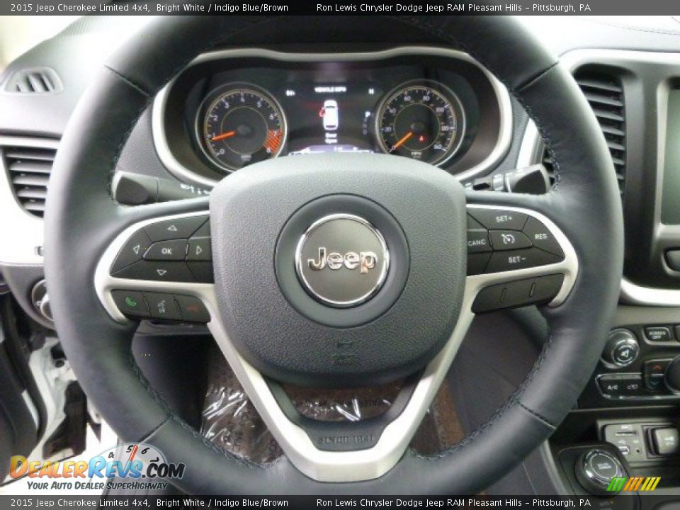 2015 Jeep Cherokee Limited 4x4 Steering Wheel Photo #18