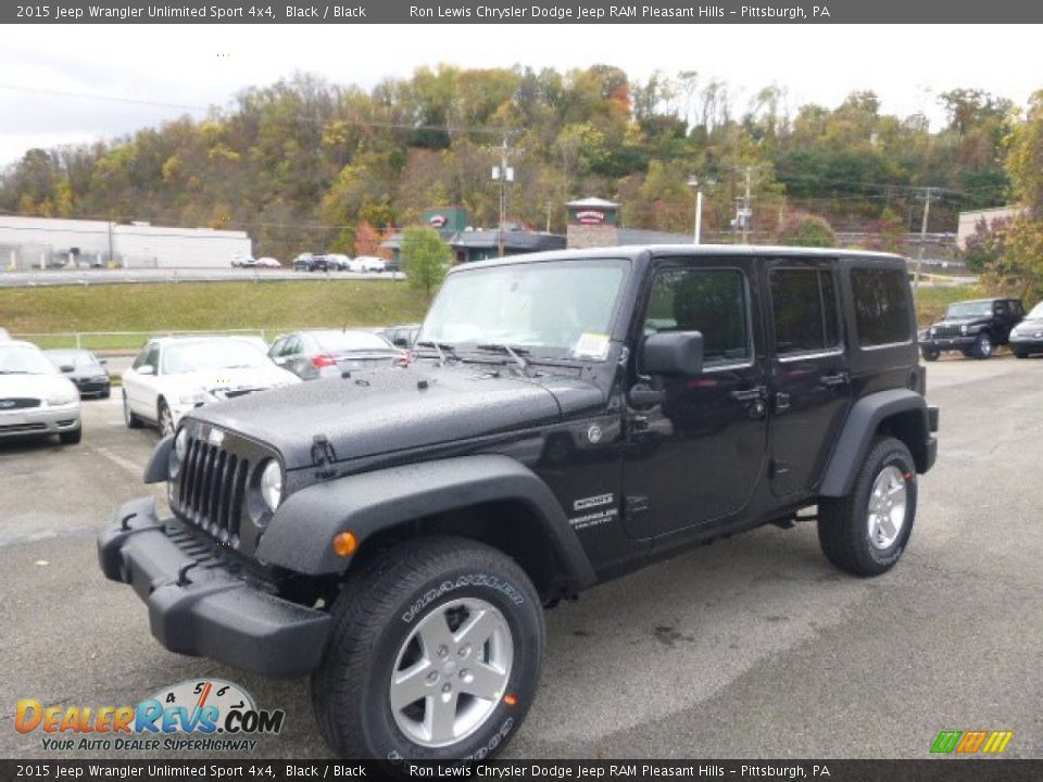 2015 Jeep Wrangler Unlimited Sport 4x4 Black / Black Photo #1