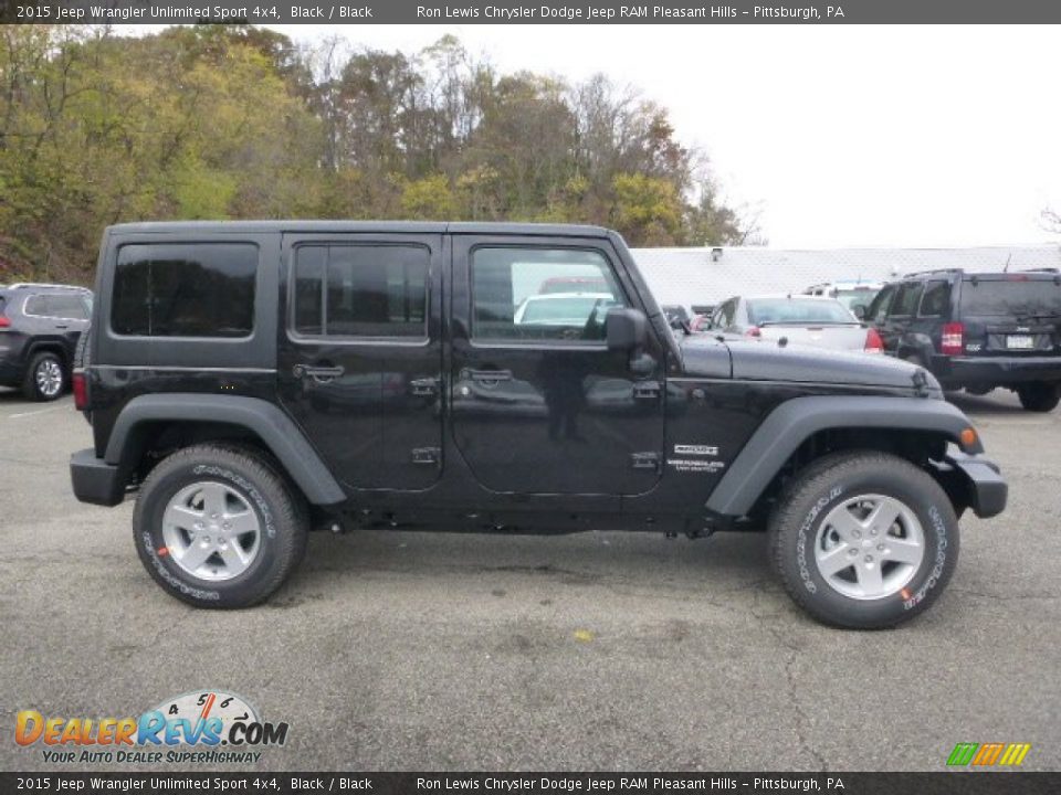 2015 Jeep Wrangler Unlimited Sport 4x4 Black / Black Photo #6