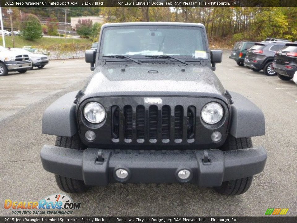 2015 Jeep Wrangler Unlimited Sport 4x4 Black / Black Photo #8