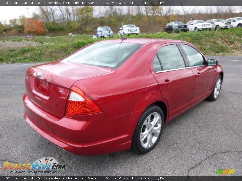 2012 Ford Fusion SE Red Candy Metallic / Medium Light Stone Photo #2