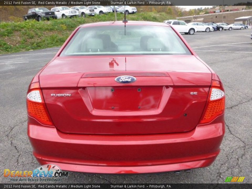 2012 Ford Fusion SE Red Candy Metallic / Medium Light Stone Photo #3