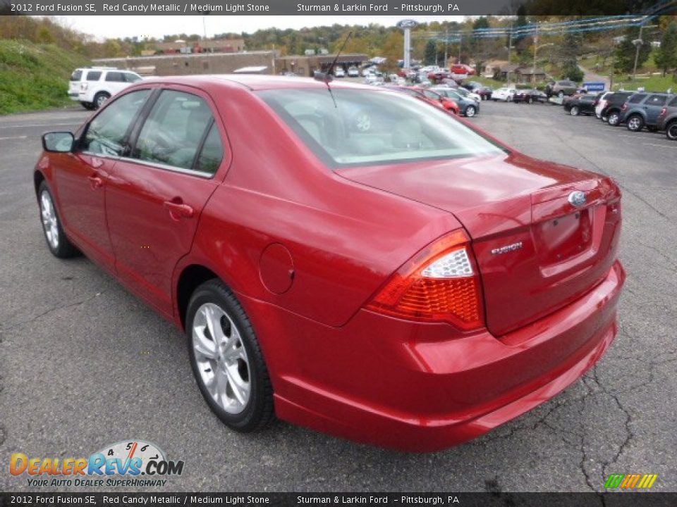 2012 Ford Fusion SE Red Candy Metallic / Medium Light Stone Photo #4