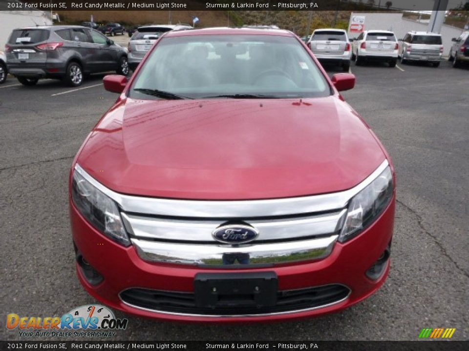 2012 Ford Fusion SE Red Candy Metallic / Medium Light Stone Photo #6