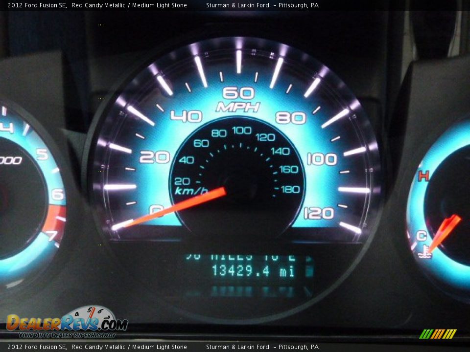 2012 Ford Fusion SE Red Candy Metallic / Medium Light Stone Photo #15