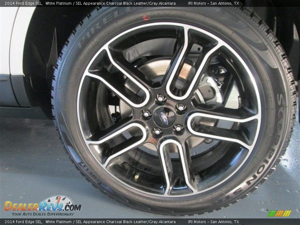 2014 Ford Edge SEL White Platinum / SEL Appearance Charcoal Black Leather/Gray Alcantara Photo #4