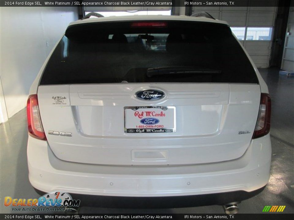 2014 Ford Edge SEL White Platinum / SEL Appearance Charcoal Black Leather/Gray Alcantara Photo #5