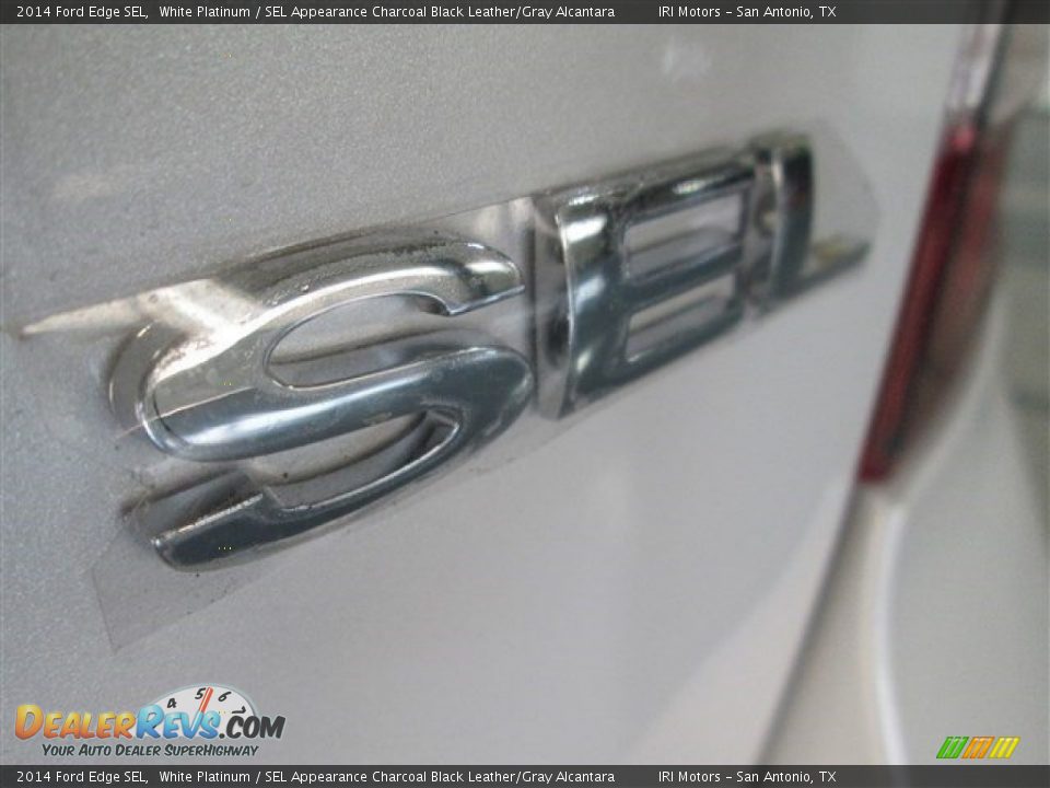 2014 Ford Edge SEL White Platinum / SEL Appearance Charcoal Black Leather/Gray Alcantara Photo #7