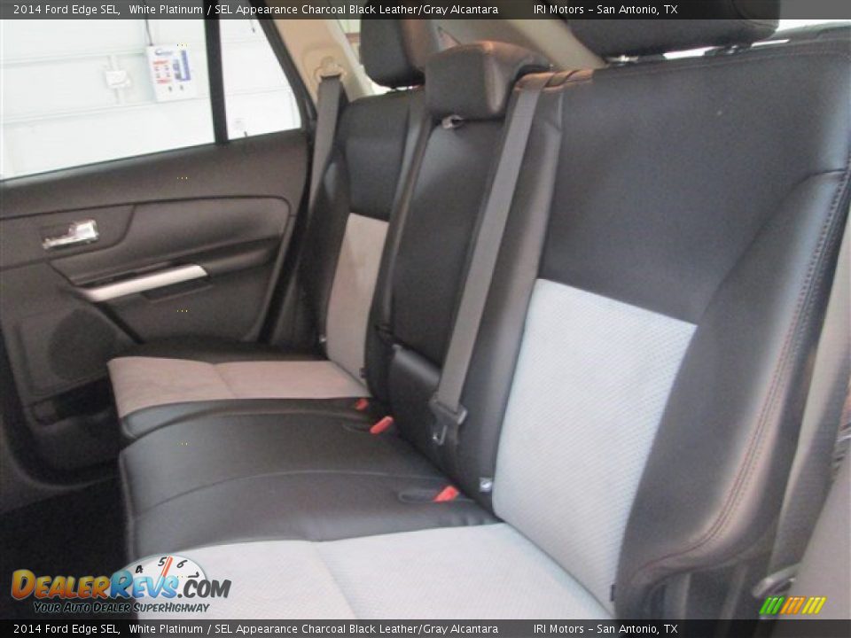2014 Ford Edge SEL White Platinum / SEL Appearance Charcoal Black Leather/Gray Alcantara Photo #10