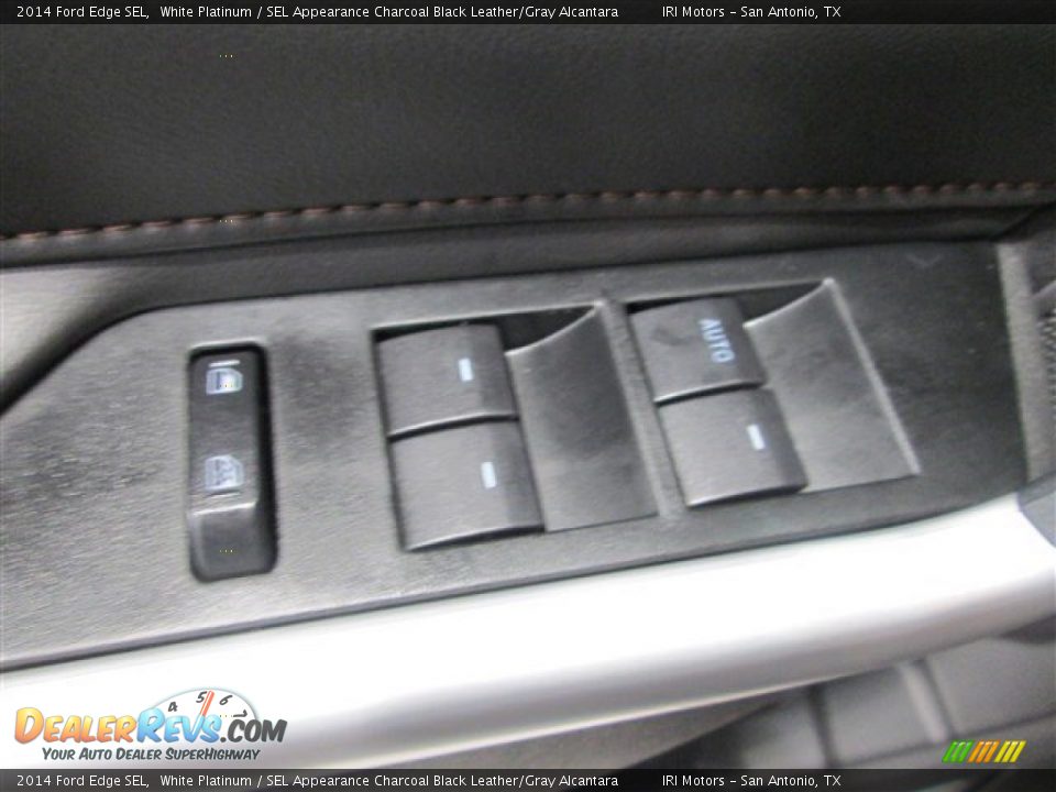 2014 Ford Edge SEL White Platinum / SEL Appearance Charcoal Black Leather/Gray Alcantara Photo #23