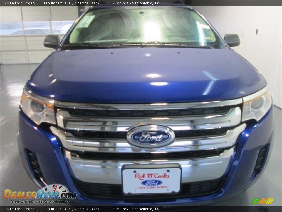 2014 Ford Edge SE Deep Impact Blue / Charcoal Black Photo #2