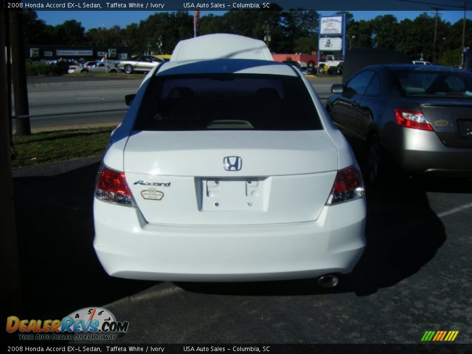 2008 Honda Accord EX-L Sedan Taffeta White / Ivory Photo #3