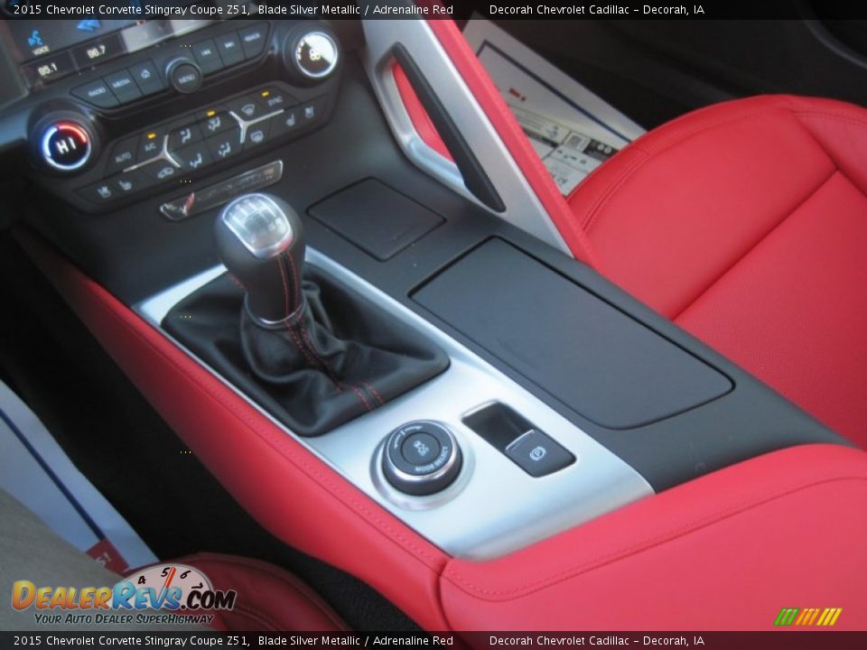 2015 Chevrolet Corvette Stingray Coupe Z51 Blade Silver Metallic / Adrenaline Red Photo #13