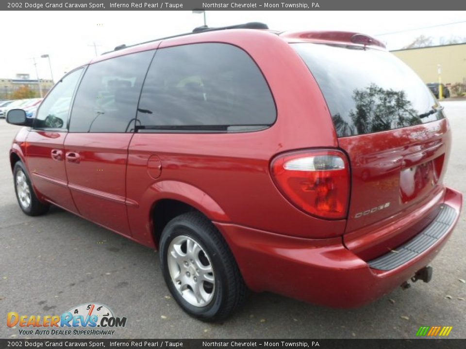 2002 Dodge Grand Caravan Sport Inferno Red Pearl / Taupe Photo #2