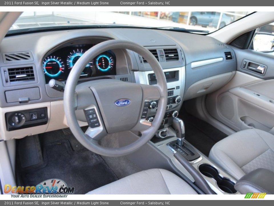 2011 Ford Fusion SE Ingot Silver Metallic / Medium Light Stone Photo #10