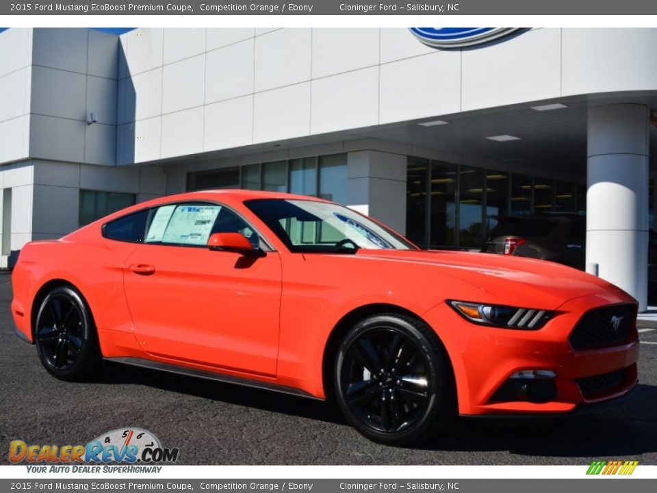 Competition Orange 2015 Ford Mustang EcoBoost Premium Coupe Photo #1