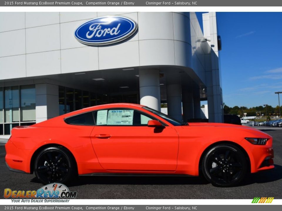 Competition Orange 2015 Ford Mustang EcoBoost Premium Coupe Photo #2
