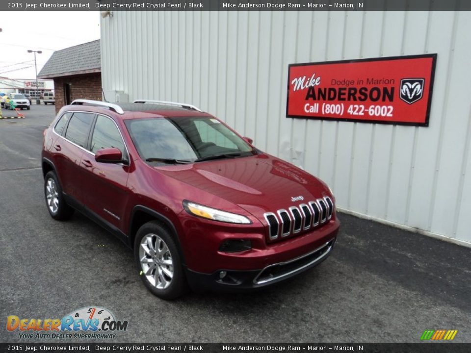 2015 Jeep Cherokee Limited Deep Cherry Red Crystal Pearl / Black Photo #1